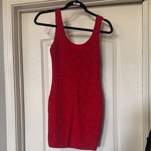 Forever 21 Red Lace Mini Dress